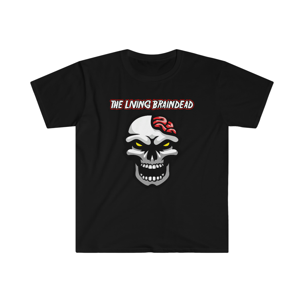 Living Braindead Shaded Skull Unisex Softstyle T-Shirt