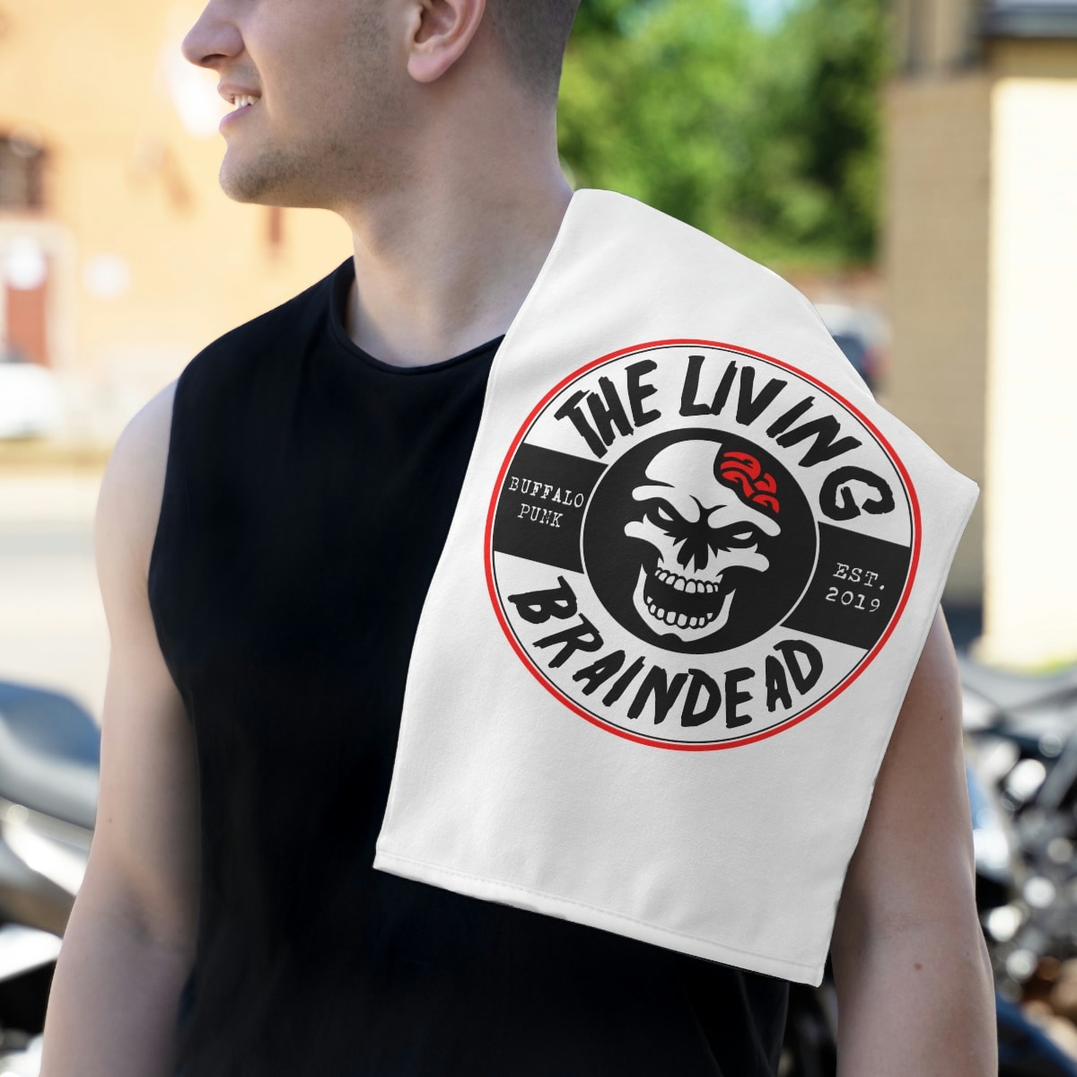 Living Braindead "Established" Logo Rally Towel, 11x18 - Image 4